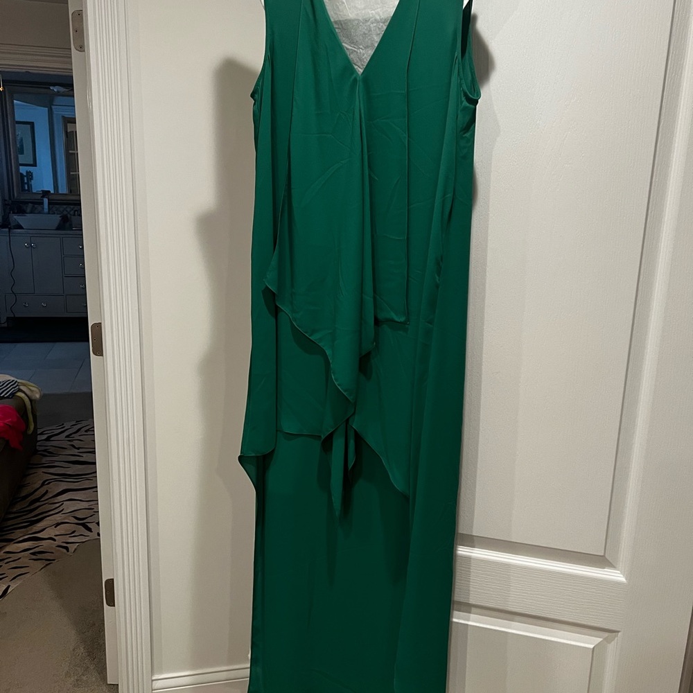 BCBG EMERALD Green Silk Evening Gown